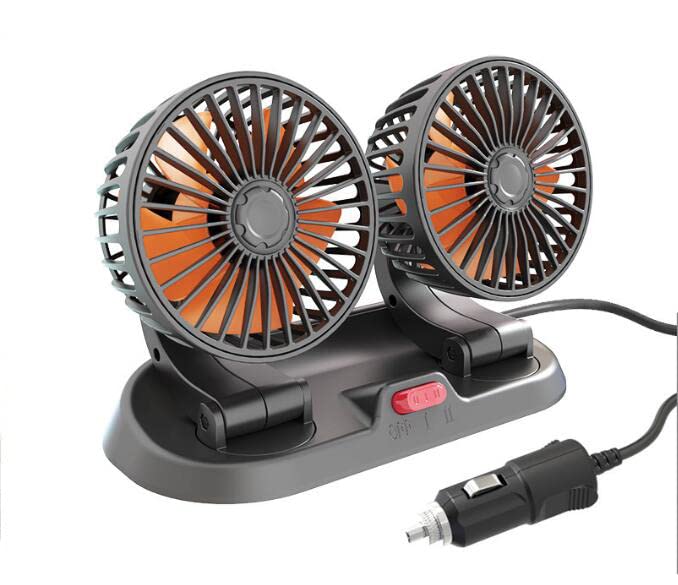 VENTILADOR DOBLE PARA AUTO 360°