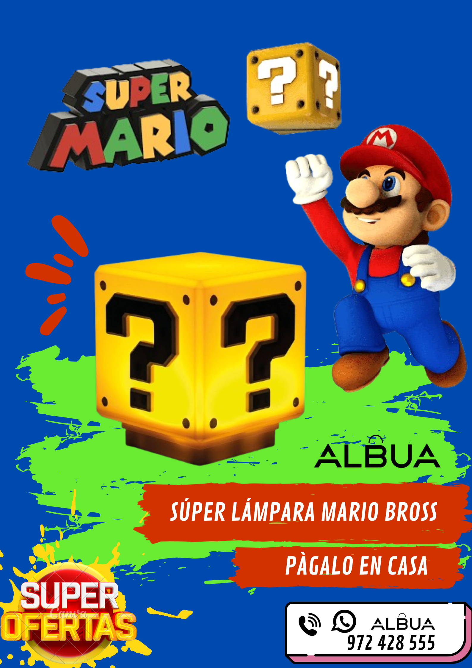 LAMPARA NINTENDO MARIO BROSS