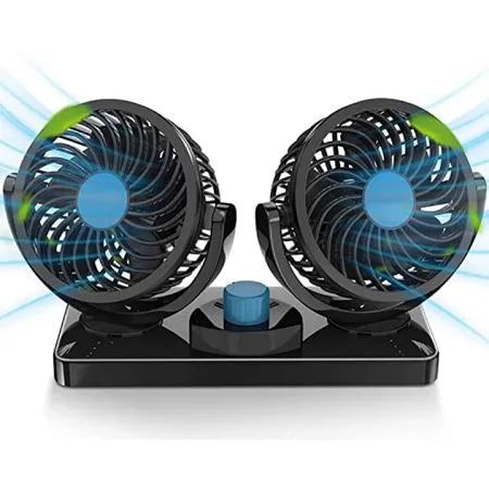 VENTILADOR DOBLE PARA AUTO 360°